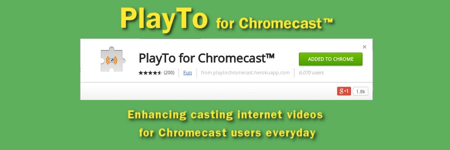 Congratulations to the users of "PlayTo for Chromecast" because of the 200 reviews with 4 an a half stars